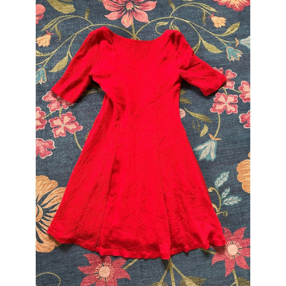 Anthropologie Maeve Red Juliet Corset Mini Dress Size 8 - Picture 4 of 8